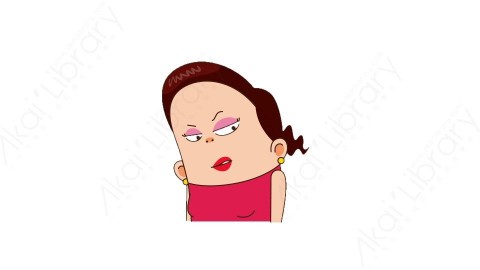 视频素材 可爱大妈家庭主妇动态表情包_01_05