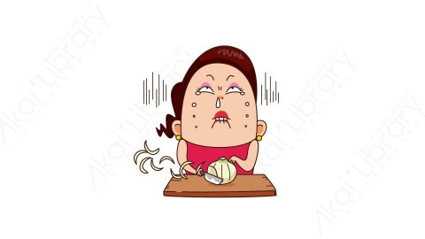 视频素材 可爱大妈家庭主妇动态表情包_01_07