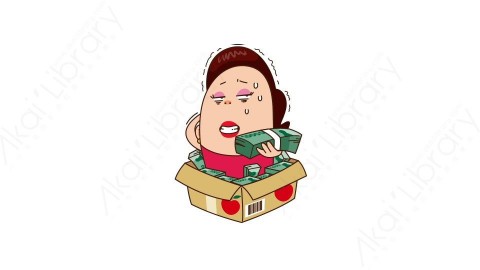 视频素材 可爱大妈家庭主妇动态表情包_01_13