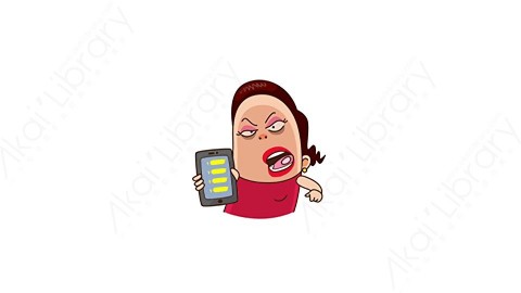 视频素材 可爱大妈家庭主妇动态表情包_03_21