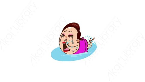 视频素材 可爱大妈家庭主妇动态表情包_04_18