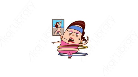 视频素材 可爱大妈家庭主妇动态表情包_05_02