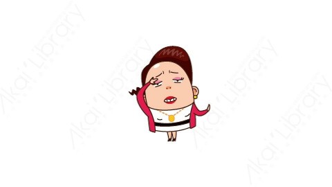视频素材 可爱大妈家庭主妇动态表情包_05_05
