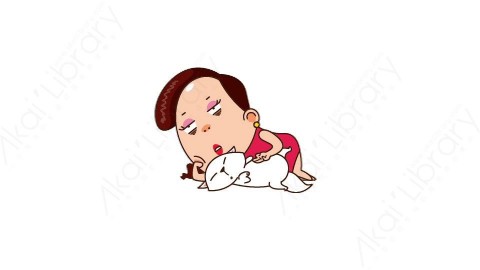 视频素材 可爱大妈家庭主妇动态表情包_05_07