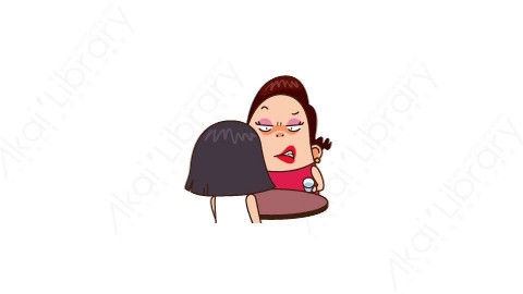 视频素材 可爱大妈家庭主妇动态表情包_05_19