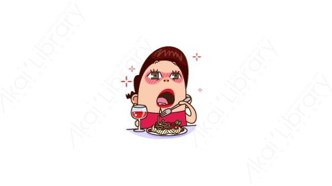 视频素材 可爱大妈家庭主妇动态表情包_05_20