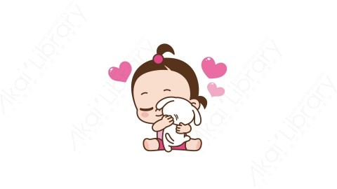 视频素材 可爱呆萌小女孩动态表情包_01_02