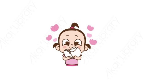 视频素材 可爱呆萌小女孩动态表情包_01_04