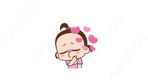 视频素材 可爱呆萌小女孩动态表情包_01_05