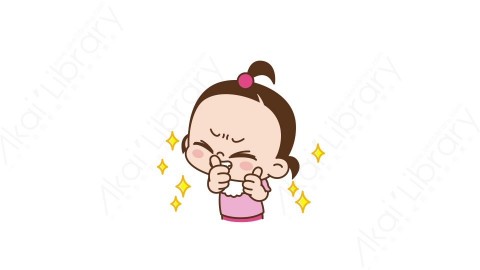 视频素材 可爱呆萌小女孩动态表情包_01_06