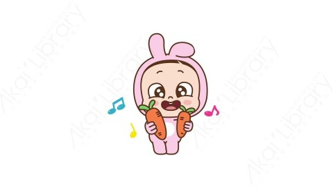 视频素材 可爱呆萌小女孩动态表情包_01_08