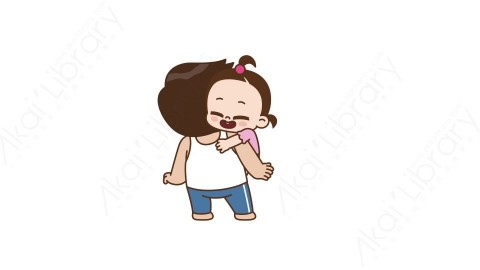 视频素材 可爱呆萌小女孩动态表情包_01_09