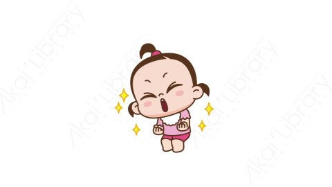 视频素材 可爱呆萌小女孩动态表情包_01_10