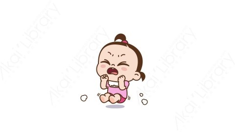 视频素材 可爱呆萌小女孩动态表情包_01_16