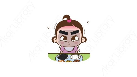 视频素材 可爱呆萌小女孩动态表情包_01_21
