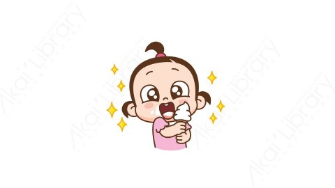 视频素材 可爱呆萌小女孩动态表情包_03_24