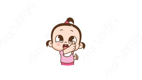 视频素材 可爱呆萌小女孩动态表情包_04_02