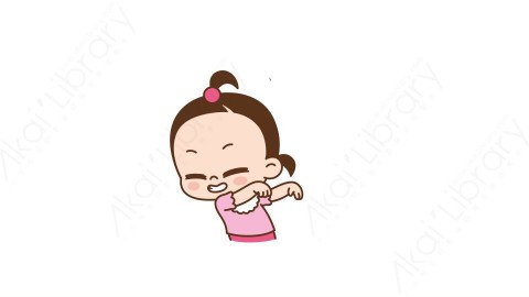 视频素材 可爱呆萌小女孩动态表情包_04_04