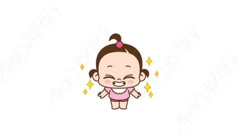 视频素材 可爱呆萌小女孩动态表情包_04_06