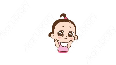 视频素材 可爱呆萌小女孩动态表情包_04_12