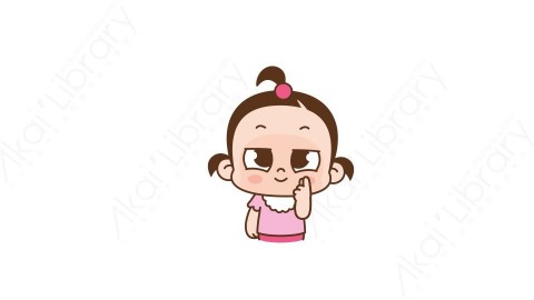 视频素材 可爱呆萌小女孩动态表情包_05_02