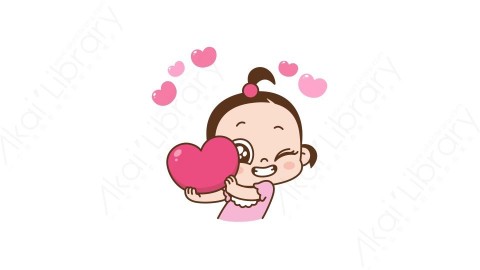 视频素材 可爱呆萌小女孩动态表情包_05_05