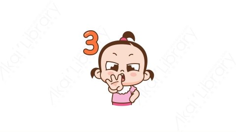 视频素材 可爱呆萌小女孩动态表情包_05_15