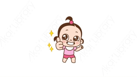 视频素材 可爱呆萌小女孩动态表情包_06_04