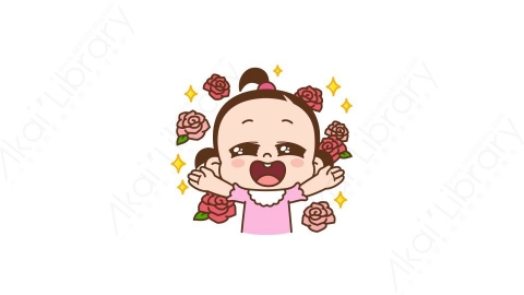 视频素材 可爱呆萌小女孩动态表情包_06_12