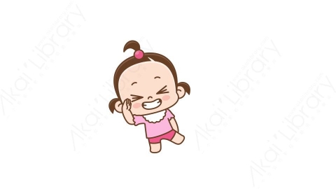 视频素材 可爱呆萌小女孩动态表情包_07_10