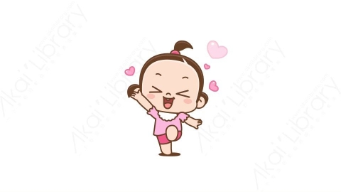 视频素材 可爱呆萌小女孩动态表情包_07_17
