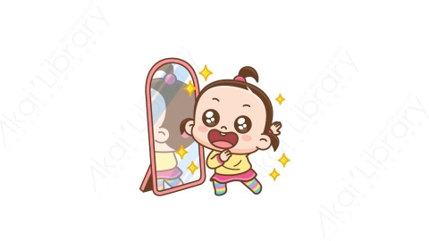 视频素材 可爱呆萌小女孩动态表情包_07_18