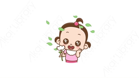 视频素材 可爱呆萌小女孩动态表情包_07_20