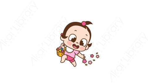 视频素材 可爱呆萌小女孩动态表情包_08_01