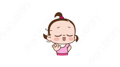 视频素材 可爱呆萌小女孩动态表情包_09_32