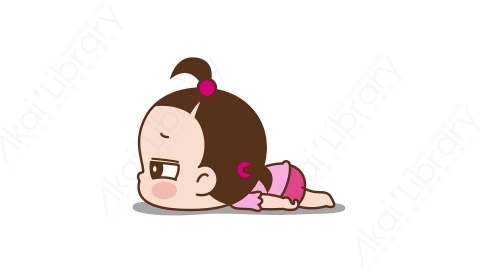 视频素材 可爱呆萌小女孩动态表情包_09_34