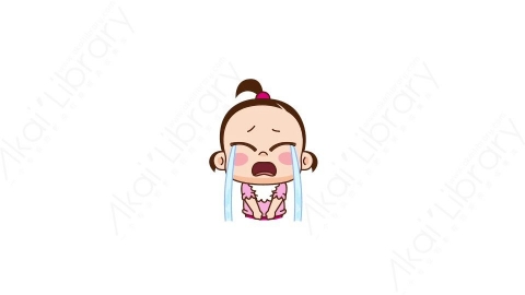 视频素材 可爱呆萌小女孩动态表情包_10_05