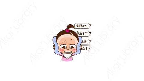 视频素材 可爱呆萌小女孩动态表情包_10_22