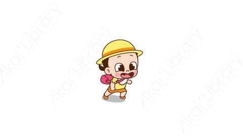 视频素材 可爱呆萌小女孩动态表情包_11_02