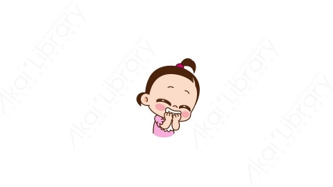 视频素材 可爱呆萌小女孩动态表情包_11_14