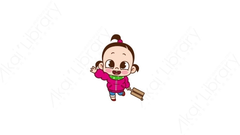 视频素材 可爱呆萌小女孩动态表情包_12_14