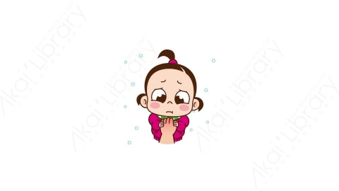视频素材 可爱呆萌小女孩动态表情包_12_15