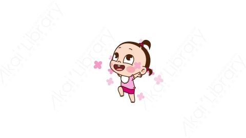 视频素材 可爱呆萌小女孩动态表情包_14_14