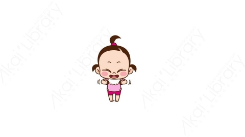视频素材 可爱呆萌小女孩动态表情包_14_15