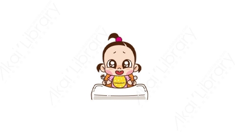 视频素材 可爱呆萌小女孩动态表情包_16_13