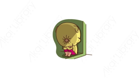 视频素材 可爱呆萌小女孩动态表情包_18_14