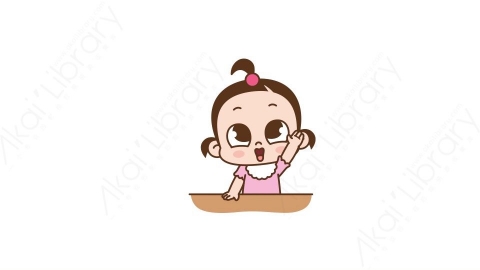 视频素材 可爱呆萌小女孩动态表情包_19_03