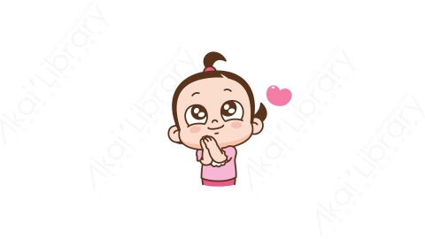 视频素材 可爱呆萌小女孩动态表情包_19_10
