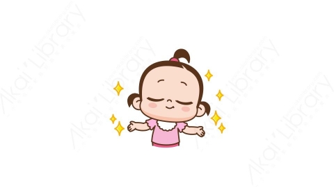 视频素材 可爱呆萌小女孩动态表情包_19_17