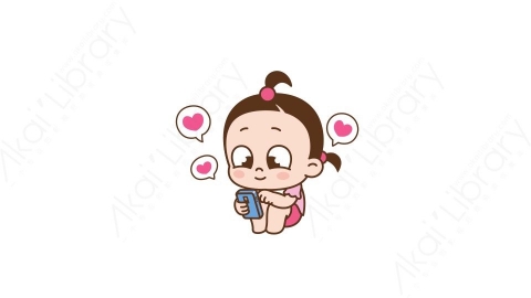 视频素材 可爱呆萌小女孩动态表情包_19_18